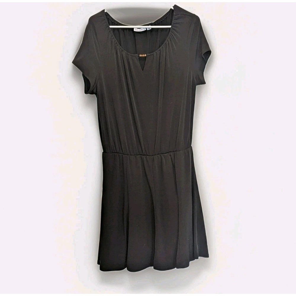 Quiet Luxury Black Romper Dress Skort Minimalist Soft Girl Medium